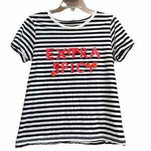 Kate Spade S Extra Spicey Tassel Striped T Shirt Top